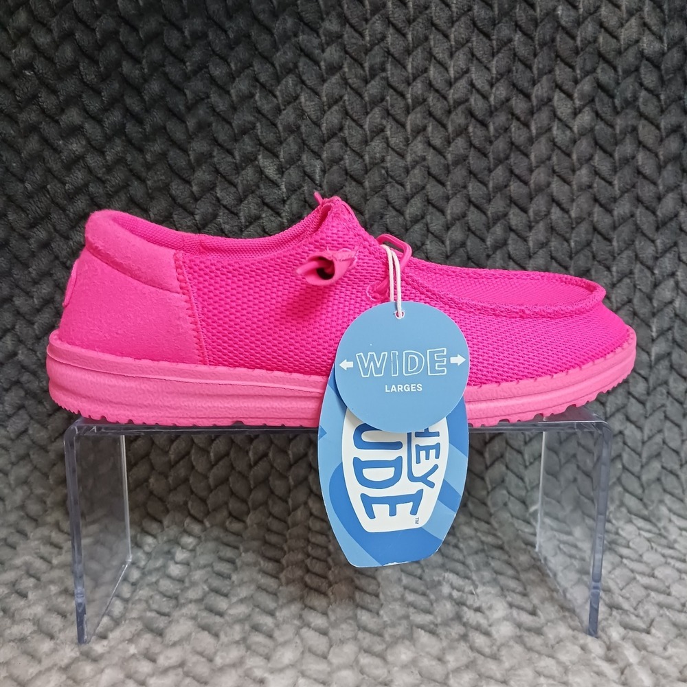 Hey Dude Wendy Funk Mono Wide Electric Pink Women's Sneakers Shoes Size 6D - Picture 6 of 10